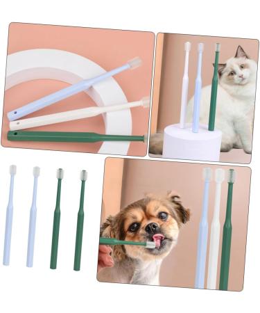 WOONEKY 4pcs Toothbrush Kitten Supplies Pet Oral Care Brush off Cats Dog Toothpaste Plastic - Buy Online on GoSupps.com