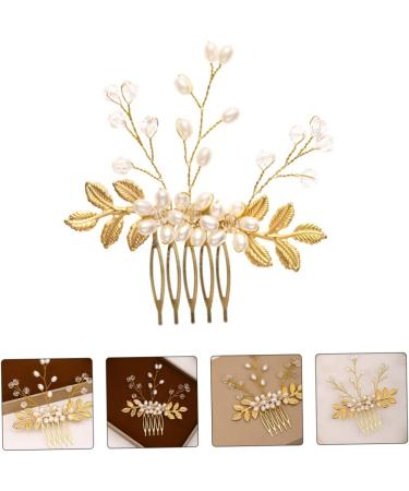 Ipetboom Braid Headband Hair Accessories Comb Wedding Headband Headdress Hair Comb Vintage s Hair Teasing Comb Gold Hair Ties Gold Trim Rhinestone Barrettes To Weave Decorate Pearl Bride - Buy Online on GoSupps.com