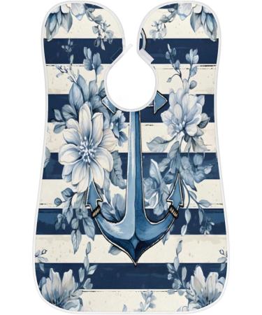 Anchor Flower Beard Bib Apron | Beard Hair Catcher for Men | Perfect Gifts for Dad & Husband | Suction Cups Included - Buy Online on GoSupps.com