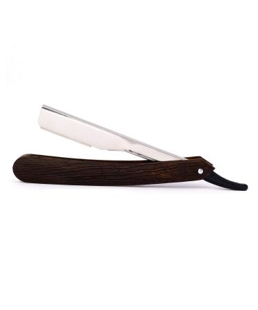 Insert razor with replaceable blade and wooden handle (incl. 2 replacement blades)