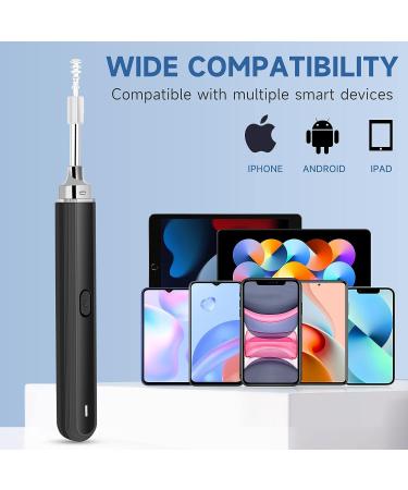 Prime Ear Wax Removal Tool with 10pcs Ear Set and 1080P Camera for Adults & Kids - Black - Buy Online on GoSupps.com