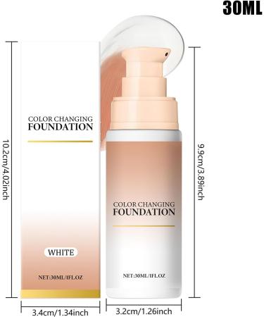 Renchey Color Changing Foundation Make Up Face Make Up Foundation 30ml Moisturizing Nourishing Cream Brightening Concealer For Daily Use Wedding Festival Travel And Photography - Buy Online on GoSupps.com