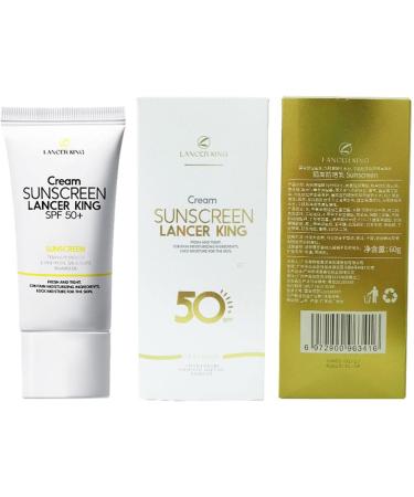  Linsition Face Sunscreen - Safe Natural Sunscreen for Men and Women Wide Mineral Sunscreen Lotion Water Resistant Sunscreen 60ml - Buy Online on GoSupps.com