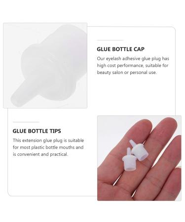 Uonlytech 100pcs Eyelash Glue Bottles - Universal Nozzle for Eyelash Extensions | Plastic Nese 2x1.3cm | Best Quality Eyelash Extension Tools - Buy Online on GoSupps.com