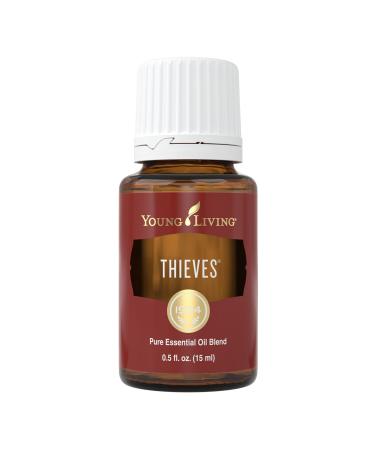 Young Living Thieves - 15ml - Purifying Essential Oil Blend - Known for Refreshing Breathing Experiences - 100% Pure Aromatherapy Diffuser - Natural Cleaning Home Fragrance