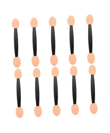 Outanaya 100pcs Double Ended Eyeshadow Brush Esponjas Para Maquillaje Double Sided Makeup Emulsion Black 6.5x1.3cm Black