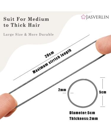 JASVERLIN Small Hair Ties - 80 Pcs Gray Elastic Hair Bands for Women Men - Snag Free Thin Ponytail Holders - Ideal for Fine to Medium Curly Hair - Buy Online on GoSupps.com