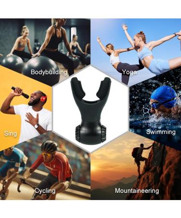 Portable Breathing Trainer | Adjustable Resistance Lung Trainer for Endurance & Respiratory Fitness | Soft Silicone | Perfect for Outdoor Exercise - Buy Online on GoSupps.com