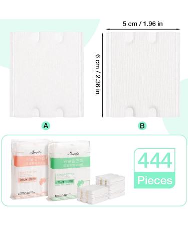Noverlife 444PCS Makeup Cotton Pads | Facial Eye Makeup Remover Pads | Premium Natural Square Puffs | Double-Sided Soft Gentle Tools - Buy Online on GoSupps.com