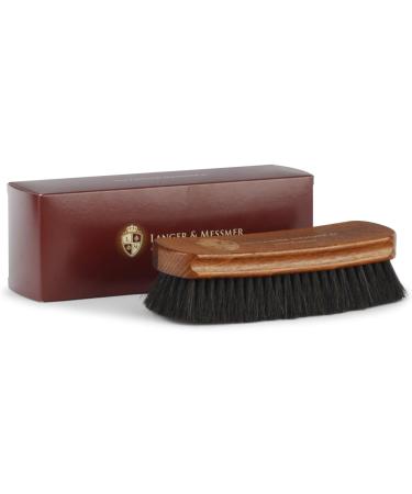 Langer & Messmer Horsehair Shoe Polishing Brush - Dark Black | Premium Shoe Care Accessory - Buy Online on GoSupps.com