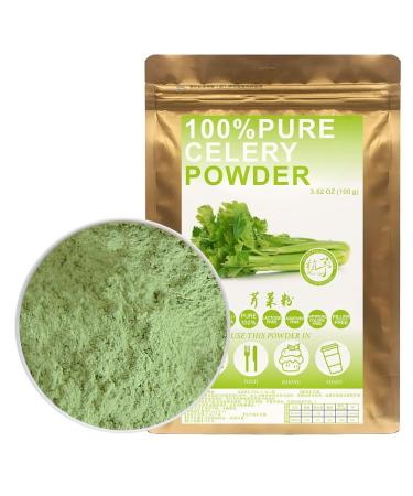 100% Natural Pure Celery Powder 100g/3.52oz poudre de jus de c leri pour smoothies shakes p tisseries et boissons th | poudre de jus Vert poudre verte sans conservateur