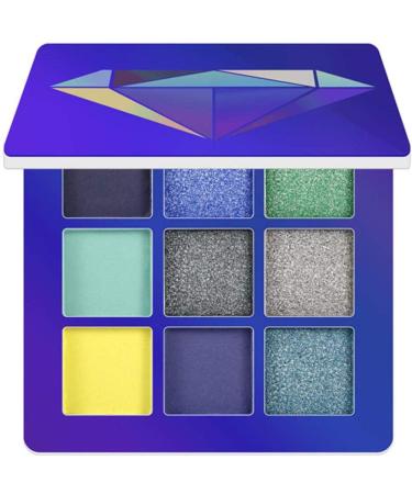 9 Colors Eyeshadow Palette Multi Reflective Matte Shimmer Glitter Professional Highly Pigmented Eyeshadow Makeup Palette Uptodate Blue
