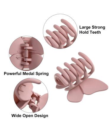6 PCS Non-slip Butterfly Hair Claw Clips for Women and Girls - Strong Hold Medium Size Matte-color Hair Jaw Clips - Buy Online on GoSupps.com