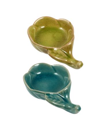 Clispeed 2st bowl with essential oils fruit container cat office clamps essential oil essential oils fragrance plate made of ceramic aromatherapy mechanism made of ceramic fine container mosaic tablet blue 9x6x2.5cm