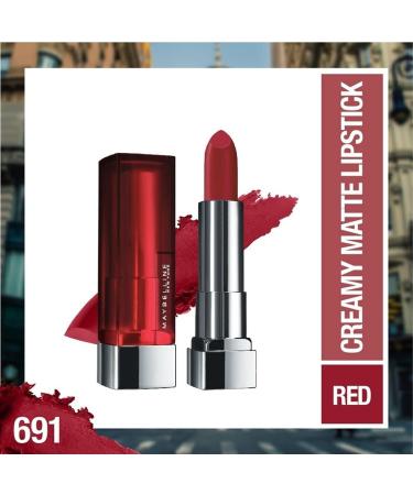 Maybelline Color Sensational Matte Finish Lipstick - Hydrating Nude Pink, Red Plum, Rich Ruby - Buy Online on GoSupps.com