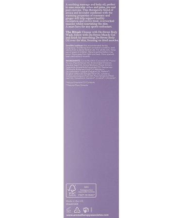 Aromatherapy Associates De-Stress Body Oil 100ml with Arnica, Rosemary & Ginger - Muscle Recovery Post-Workout - Buy Online on GoSupps.com