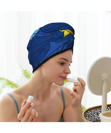 Cartoon Shark Microfiber Hair Towel | Super Absorbent Coral Velvet Wrap for Long Curly & Thick Hair - Quick Dry for Women - Buy Online on GoSupps.com