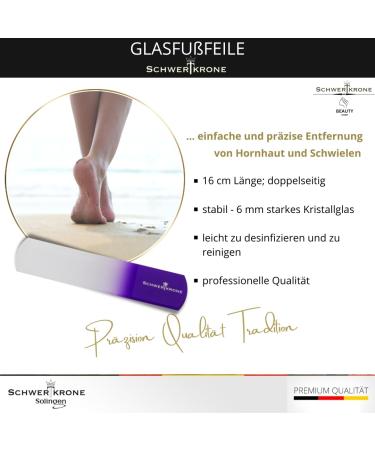 Buy Czech Republic Sword Crown Glass Footfile - 16 cm Double-Sided Crystal Pedicure Tool for Gentle Cornel Removal - 1 Pack - Buy Online on GoSupps.com