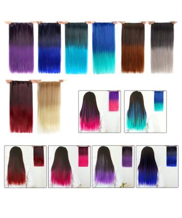 22 Inch Red Clip-In Hair Extensions - Heat Resistant Synthetic Wig for Full Head - Straight Style - Buy Online on GoSupps.com