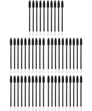 Eyelash Brush Disposable Eye Lash Brush Double Ended 11.7cm Length Rounded Beveled Brush Soft for Eyebrow (Black) - Buy Online on GoSupps.com