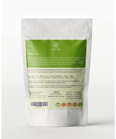 Henna Powder for Hair 227g - Pure Natural Black Hair Color | Heena Mehendi | Vegan Hair Dye - Buy Online on GoSupps.com