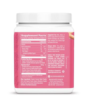 Sunwarrior Strawberry Cooler Plant-Based Prebiotic Fiber Blend Powder - 30 Servings - Buy Online on GoSupps.com