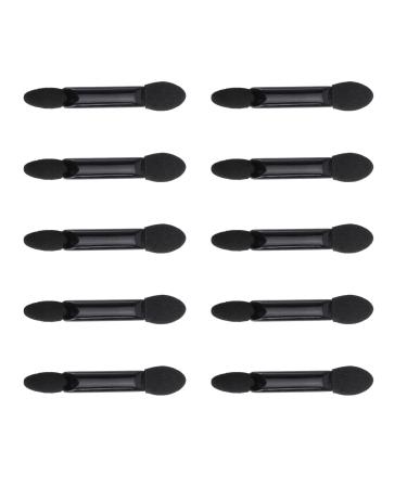 SOESFOUFU 10pcs Dual Sided Eye Shadow Brush Eye Shadow Sponge Applicator Eyeshadow Stick Brush Paupi re Black