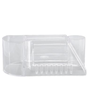 Nail Drill Holder 6.3in Grinding Bit Storage Box Transparent Nail Drill Bit Holder Plastic Nail Drill Tool Organizer Manicure Tools Display Box for Nail Tech Supplies