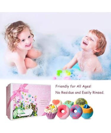 7 Natural Handmade Bath Bombs Gift Set for Women and Kids - Shea Butter Moisturize - Perfect Gifts for Mom, Girlfriend - Ideal for Mother's Day, Birthday, Valentines, Christmas - Buy Online on GoSupps.com