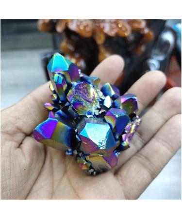 Natural Colorful Crystal Cluster Seven Rainbows Electroplating Crystal Stone Home Craft Decorations (Size : 80-100g) - Buy Online on GoSupps.com