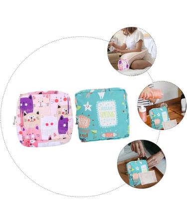 Lurrose 2-Pack Women's Storage Bag | Portable Menstrual Pad & Tampon Holder | Mini Wallet & Napkin Organizer - Travel Essential - Buy Online on GoSupps.com