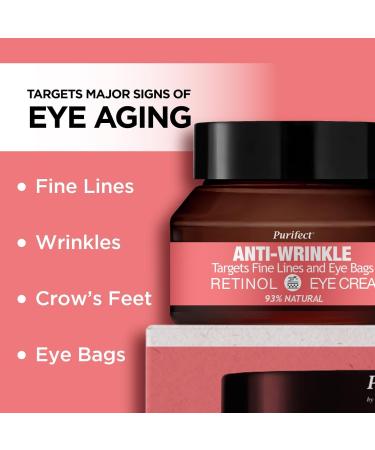 Purifect Anti-Wrinkle Retinol Eye Cream Anti-Aging Eye Cream Helps Target Fine Lines and Eye Bags With Betaine to Hydrate Skin Fragrance Free Eye Cream 30ml - Buy Online on GoSupps.com
