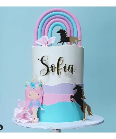 Acrylic Cake Charm Name Cake Topper Name Cake Charm Personalised Silver Gold Custom Cake Decorations - Buy Online on GoSupps.com