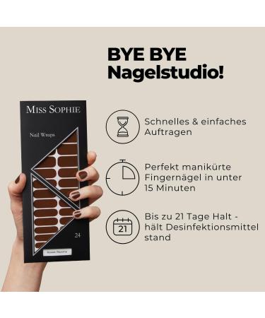 Original Miss Sophie Nail Foils - 24 Ultra-Thin Red Nail Polish Strips for Finger & Toenails | Compatible with Natural Acrylic Gel & Shellac Nails - Buy Online on GoSupps.com