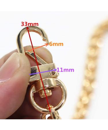 WEICHUAN 47" DIY Iron Flat Chain Strap Handbag Chains Accessories Purse Straps Shoulder Cross Body Replacement Straps  with Metal Buckles (Gold) - Buy Online on GoSupps.com