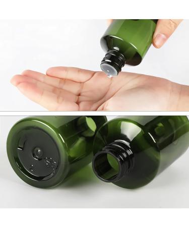Tianzd 6pcs 50ml Green Plastic Essential Oil Bottles with Black Aluminum Caps - Perfect for Cosmetics & Makeup - Includes Funnel - Buy Online on GoSupps.com
