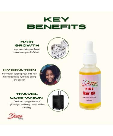 Dosso Beauty Kids Hair Oil - Nourishing and Gentle Formula for Healthy Hair - Buy Online on GoSupps.com