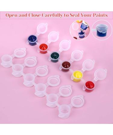 Caffox 240pcs Empty Paint Pot 40 Strips Acrylic Mini Container Storage with Lids (3ml/0.1oz) for Arts & Crafts - Buy Online on GoSupps.com