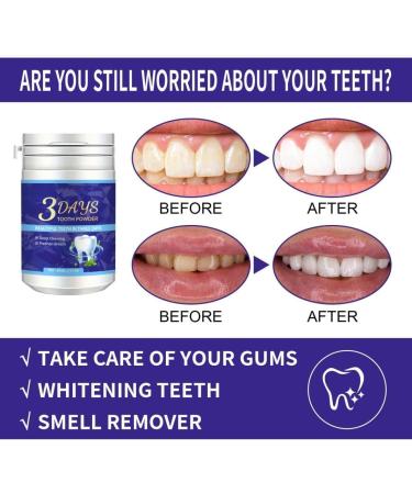 3 Days Teeth Whitening Powder Kit - Mint Flavors for Fresh Breath & Effective Cleaning (2PCs) | International Shipping Available - Buy Online on GoSupps.com