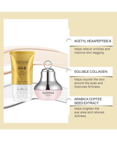AH-8 Neck and Eye Cream Set with Electric Massage Tightening Anti-Wrinkle Treatment with Red Light Deep Moisturizer Bundle Care Gifts for Birthday Christmas for Mom Sister(Neck and Eye Cream) - Buy Online on GoSupps.com