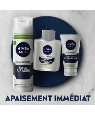  NIVEA MEN Labello NIVEA MEN Extra Gentle Moisturizing Care for Sensitive Skin (1 x 75 ml) moisturizing face cream for men with sensitive and irritated skin soothing men's face care 0% alcohol - Buy Online on GoSupps.com