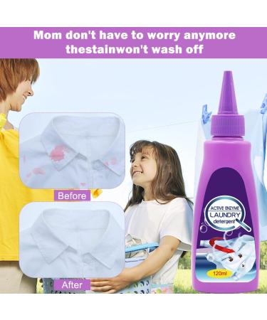 Active Enzyme Laundry Stain Remover Garment Stubborn Stain Cleaner Oil Remover Clothes Stain Remover Cleaner Emergency Stain Rescue Stain Remover 120ml - Buy Online on GoSupps.com