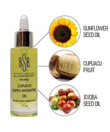 Naturals Cupuacu Super Hydrating Oil - Nourishing Oil for Skin Nails & Hair | Non-GMO | Deep Hydration & Elasticity Booster - Buy Online on GoSupps.com