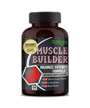 Ultra Muscle Builder Supplement 13800mg Highest Potency with L-Arginine Beet Root Tribulus - Increase Energy Stamina Strength Sports Support 60-Day Supply (60 Count (Pack of 1)) - Buy Online on GoSupps.com