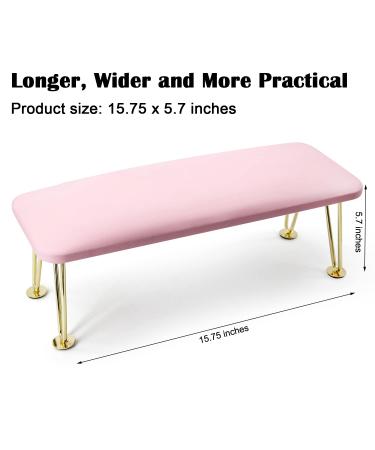 Professional Non-Slip Pink Nail Arm Rest Cushion - Microfiber Leather Hand Rest Stand - Buy Online on GoSupps.com
