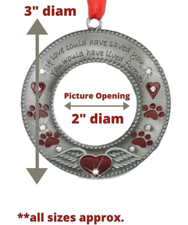 In Loving Memory Pet Ornament - Dog Memorial Christmas Photo Ornament - Cat Sympathy Gift - Buy Online on GoSupps.com