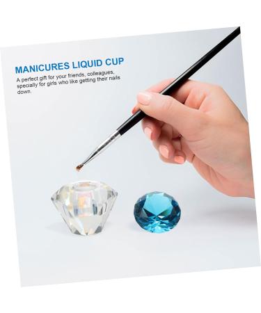 minkissy 2 Pcs Nail Art Crystal Cup Liquid Powder Dappen Dish Crystal Dappen Dish Nail Powder Dish Nail Dappen Dish Clear Container Nail Liquid Cup White Crystal Glass Washing Dishes 5.5x5.5cmx2pcs Bluex2pcs - Buy Online on GoSupps.com