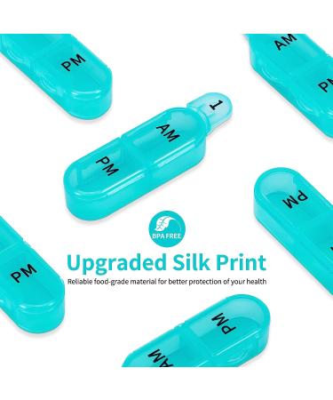Blue Daviky Monthly Pill Organizer - 2 Times a Day | Convenient Medication Management - Buy Online on GoSupps.com