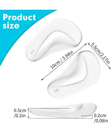 SIBBA 6 PCs Gel Foot Vault Insoles - Orthopedic Silicone Inserts for Plantar Fasciitis Support - High Heel Pillow Pads (3 Pairs Transparent) - Buy Online on GoSupps.com