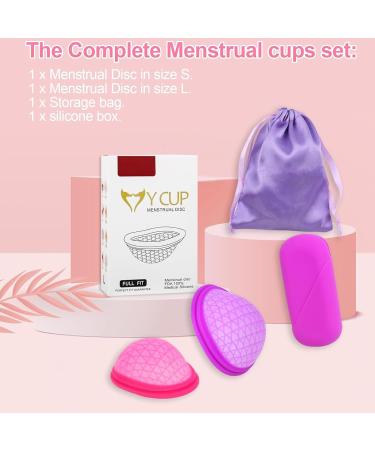 CTDMJ Menstrual Disc Set of 2 (S & L) + Storage Bag | Reusable Medical-Grade Silicone | Soft Period Disc | Feminine Hygiene Cups - Buy Online on GoSupps.com